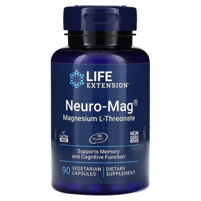 Life Extension, Neuro-Mag, Magnesium L-Threonate, 90 Vegetarian Capsules (48 mg per Capsule)
