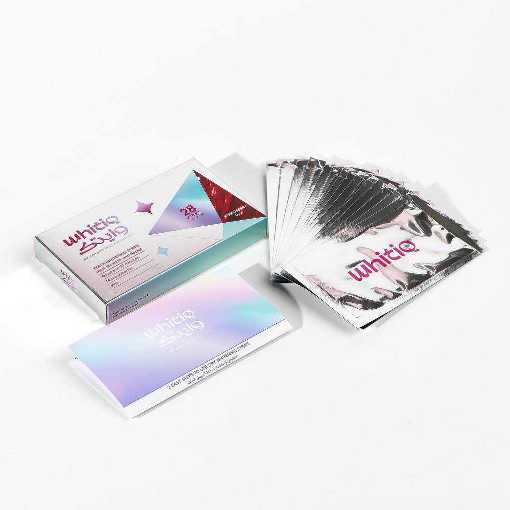 PAP dry teeth whitening strips - Strawberries